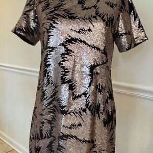 Elegant Black and Gold Sequin Top